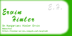 ervin himler business card